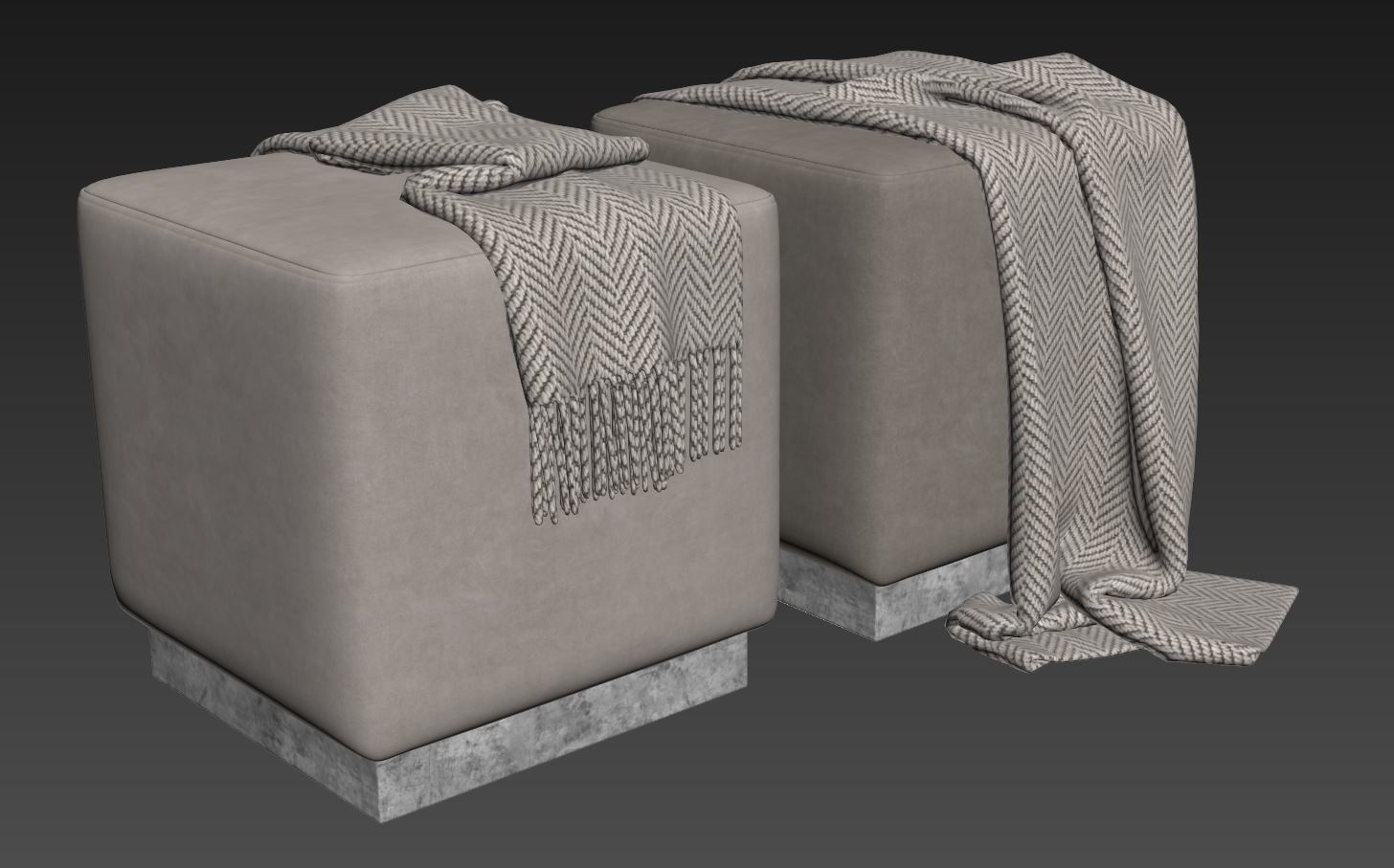 Square Ottoman by Cortesi Home 3D model_5