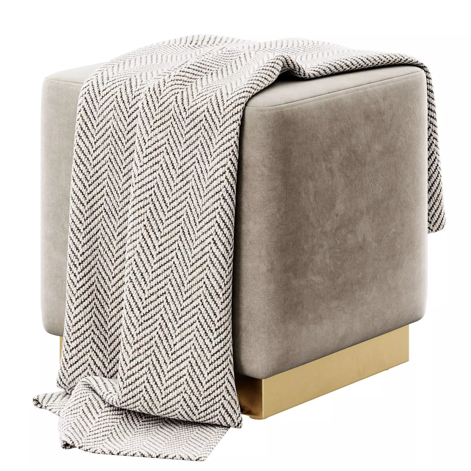 Square Ottoman by Cortesi Home 3D model_0