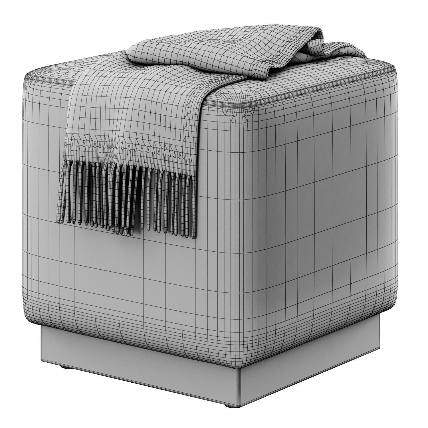 Square Ottoman by Cortesi Home 3D model_4