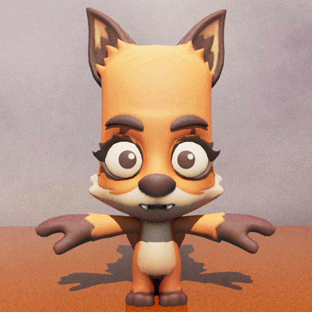 3D model cartoon Zooba Nix 3d Model animated Ready For Games VR / AR