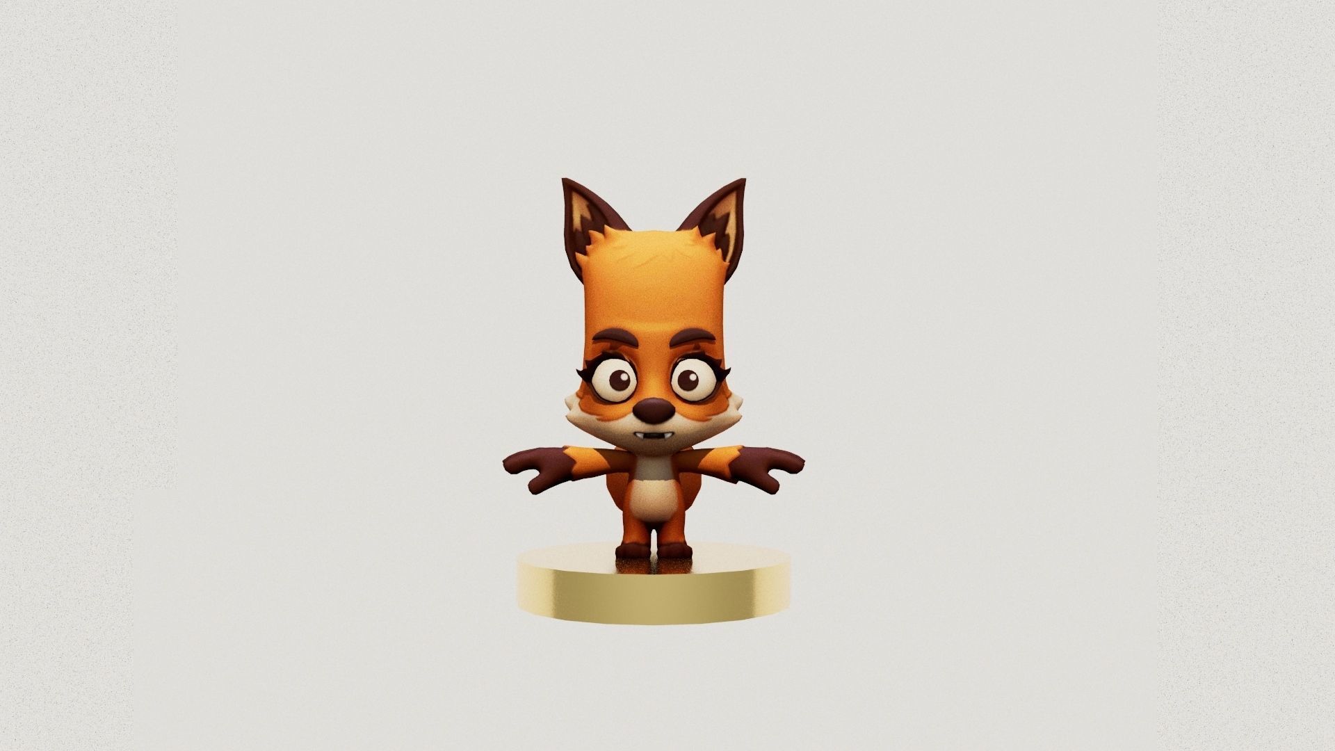 3D model cartoon Zooba Nix 3d Model animated Ready For Games VR / AR