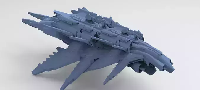 Sci-Fi Insectoid ship base 3 3D