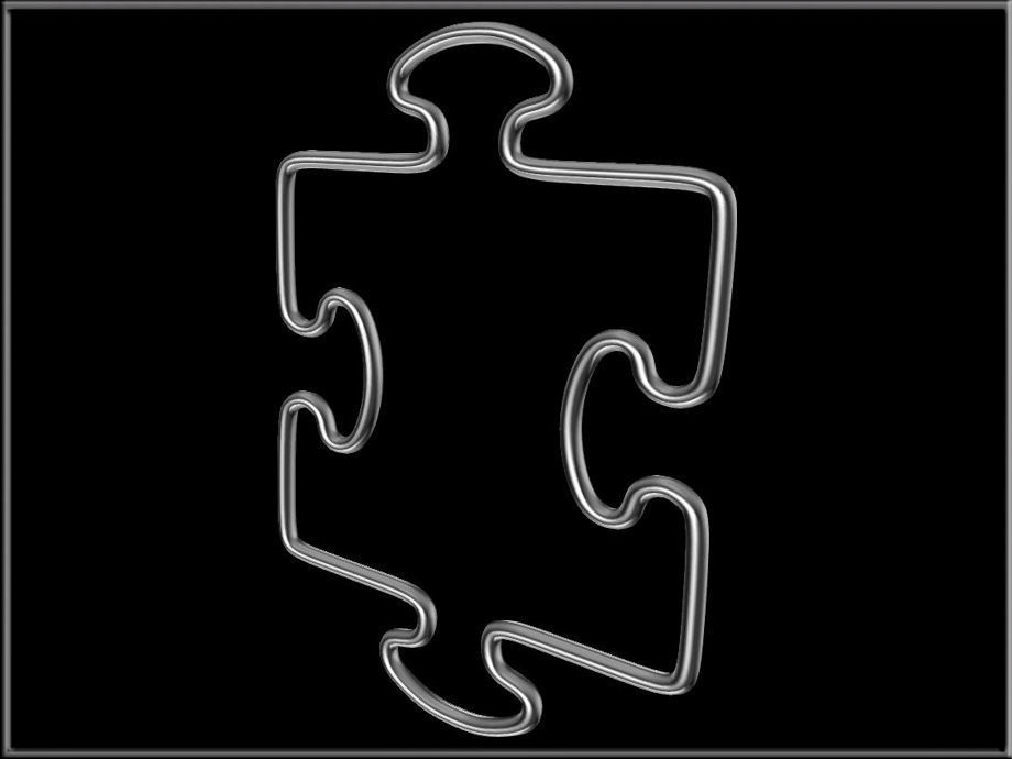 Puzzle Pieces Wire Low-poly 3D model_4