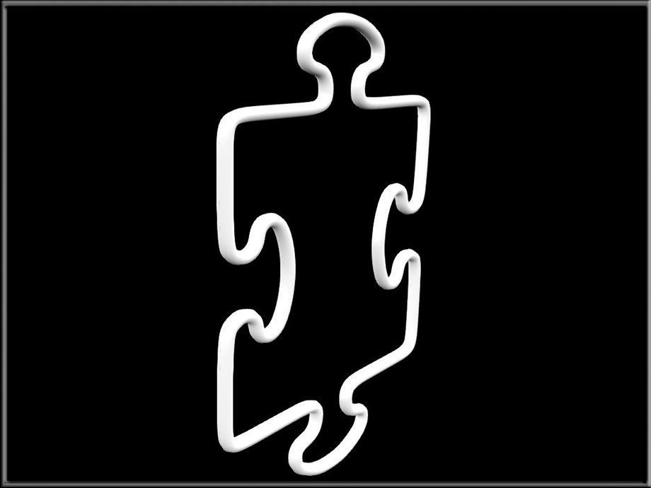 Puzzle Pieces Wire Low-poly 3D model_5