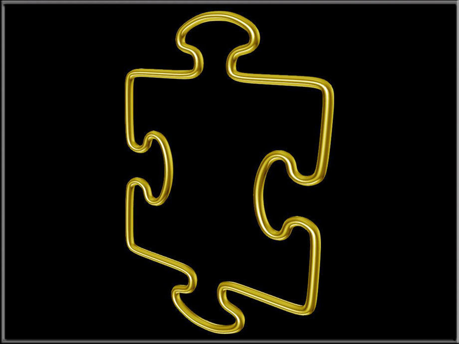 Puzzle Pieces Wire Low-poly 3D model_3