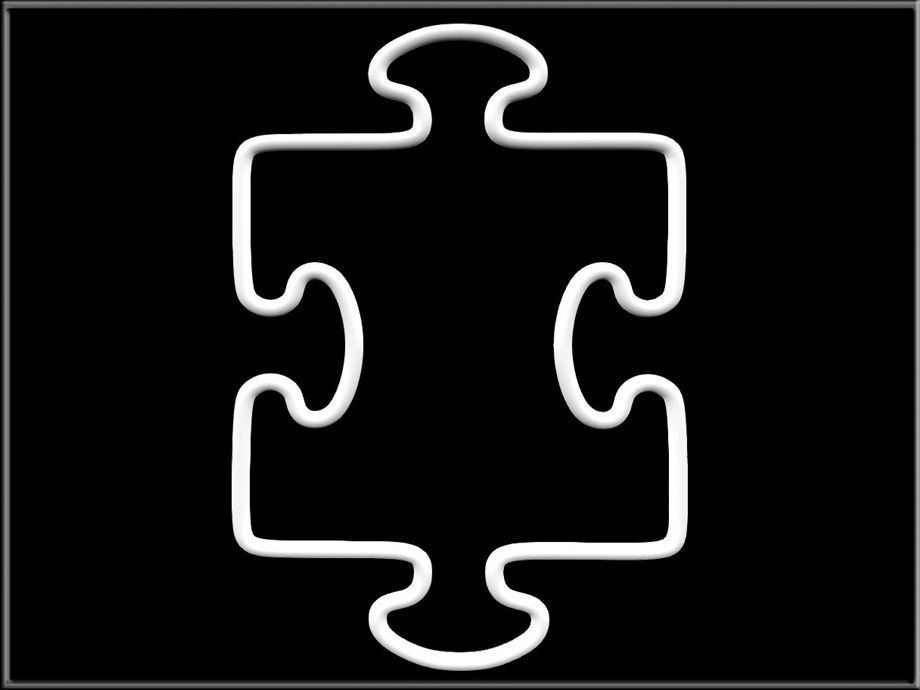 Puzzle Pieces Wire Low-poly 3D model_2