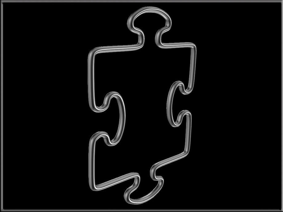 Puzzle Pieces Wire Low-poly 3D model_7
