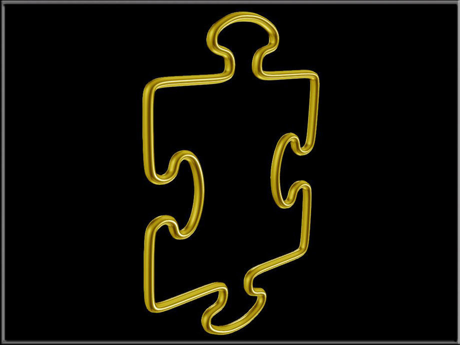 Puzzle Pieces Wire Low-poly 3D model_6