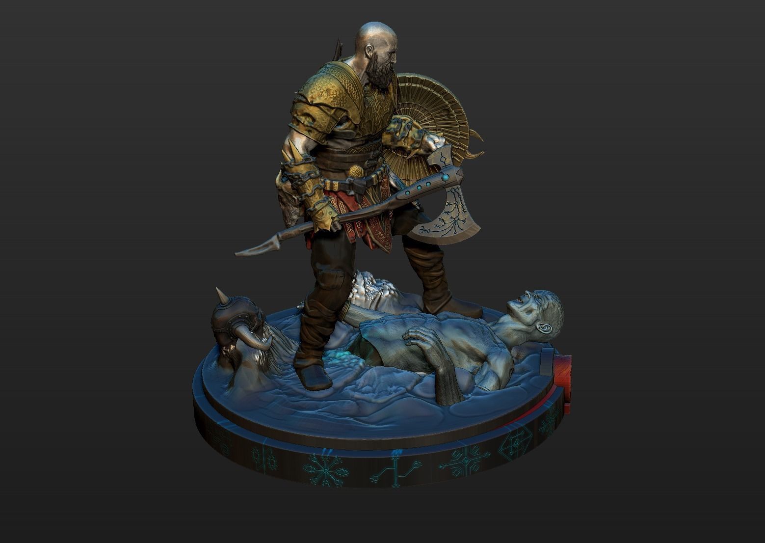 GOD OF WAR KRATOS 3D print model_1