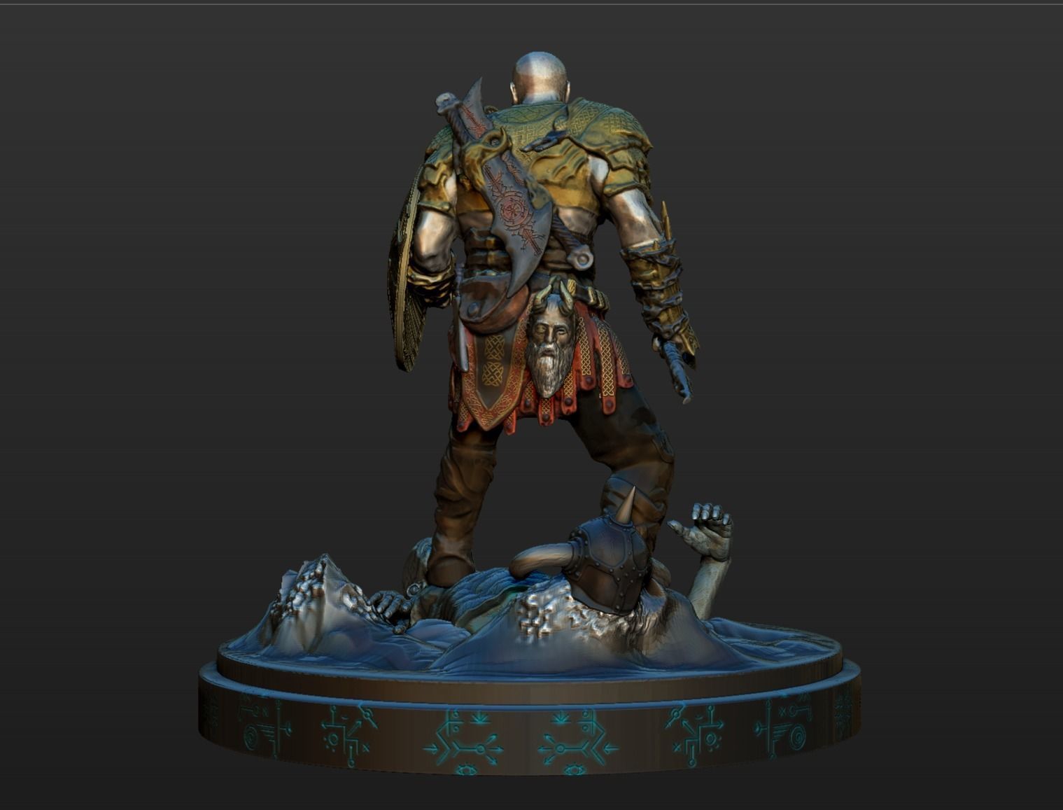 GOD OF WAR KRATOS 3D print model_2