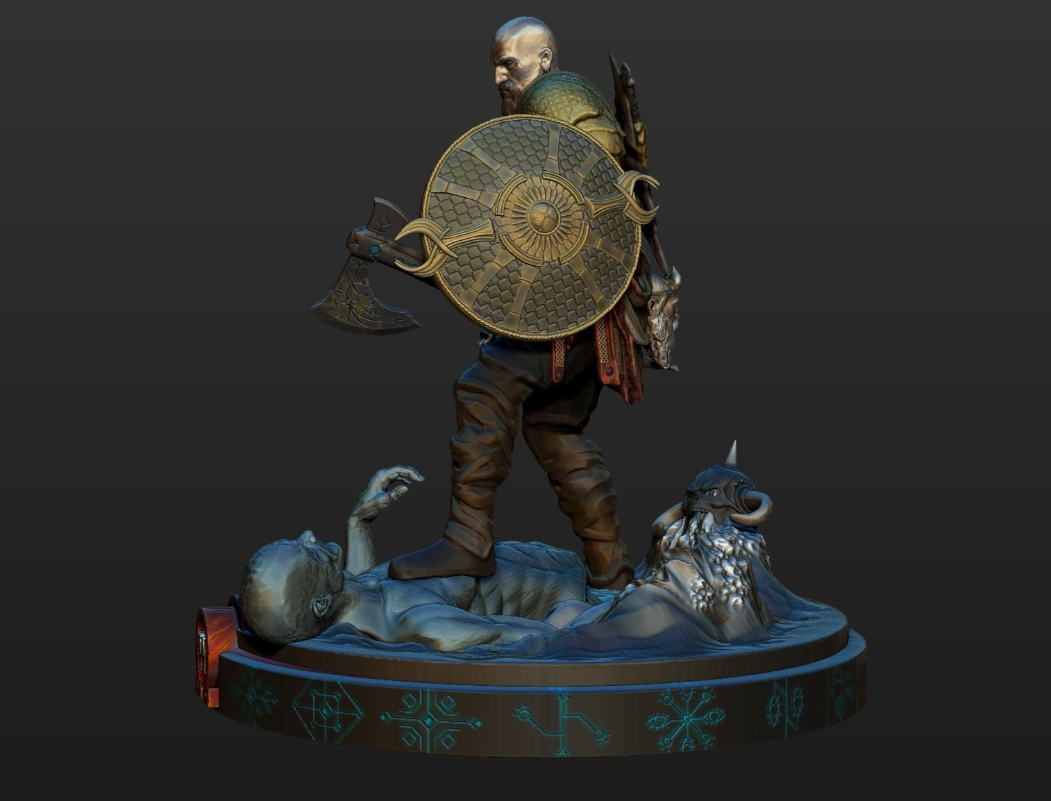GOD OF WAR KRATOS 3D print model_3