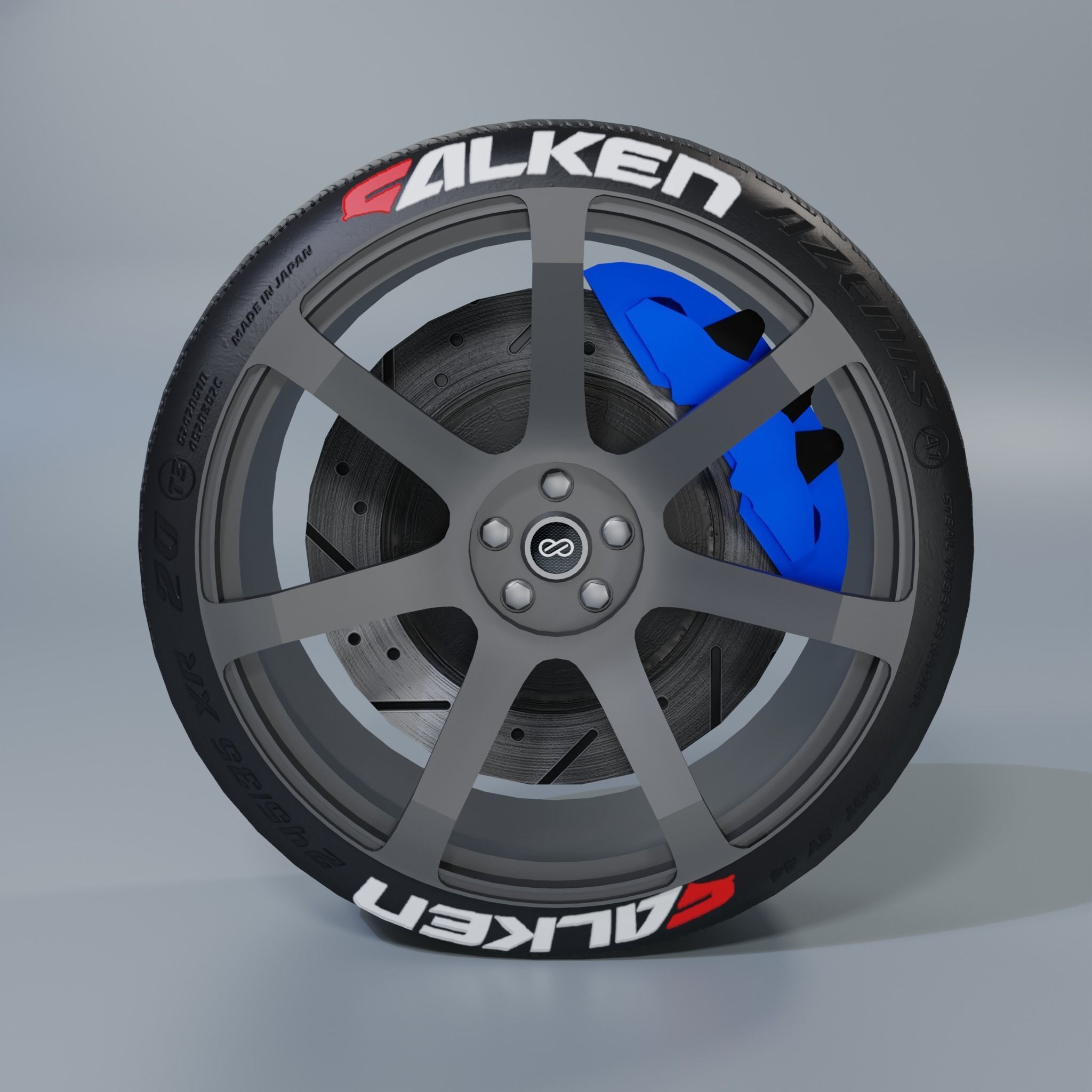Enkei PF-07 Wheel Low-poly 3D model_1