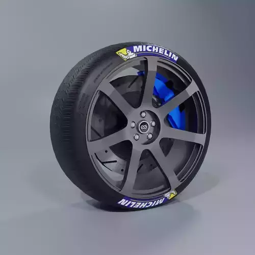 Enkei PF-07 Wheel Low-poly 3D model