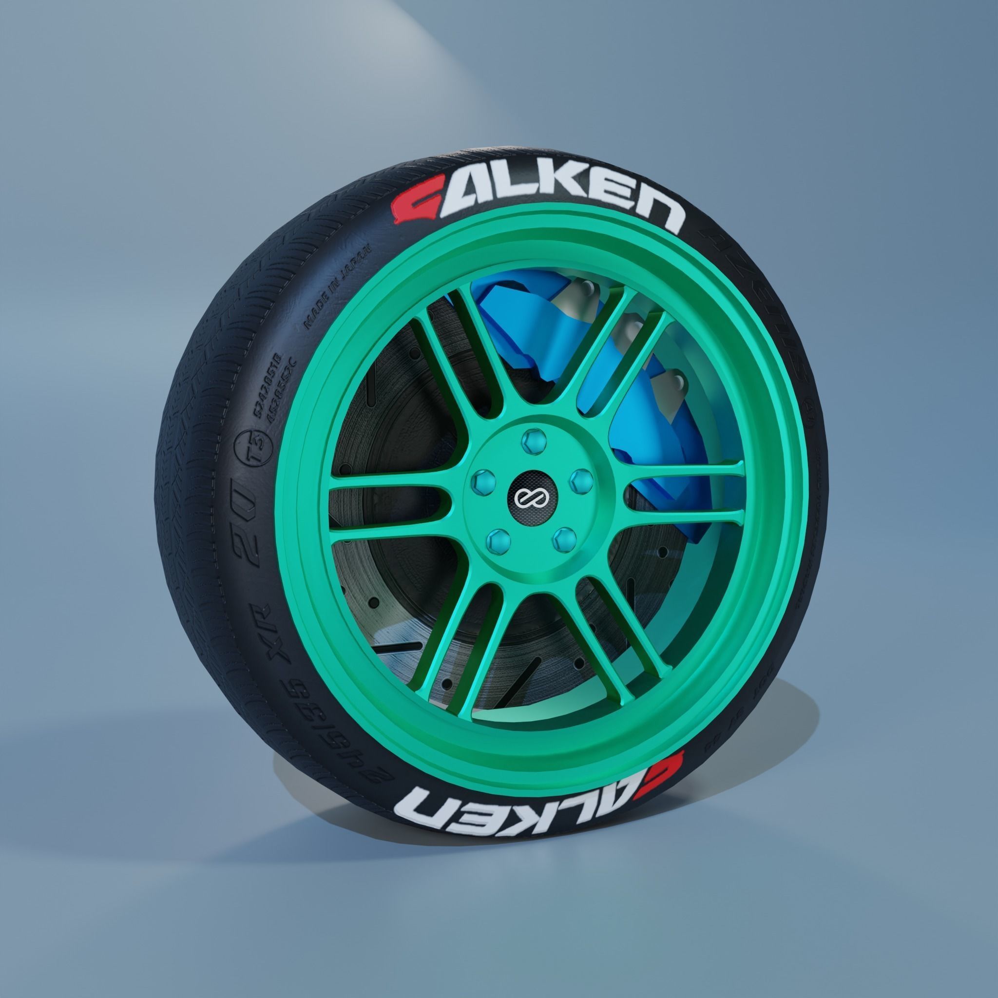 Enkei RPF1 Wheel Low-poly 3D model_2