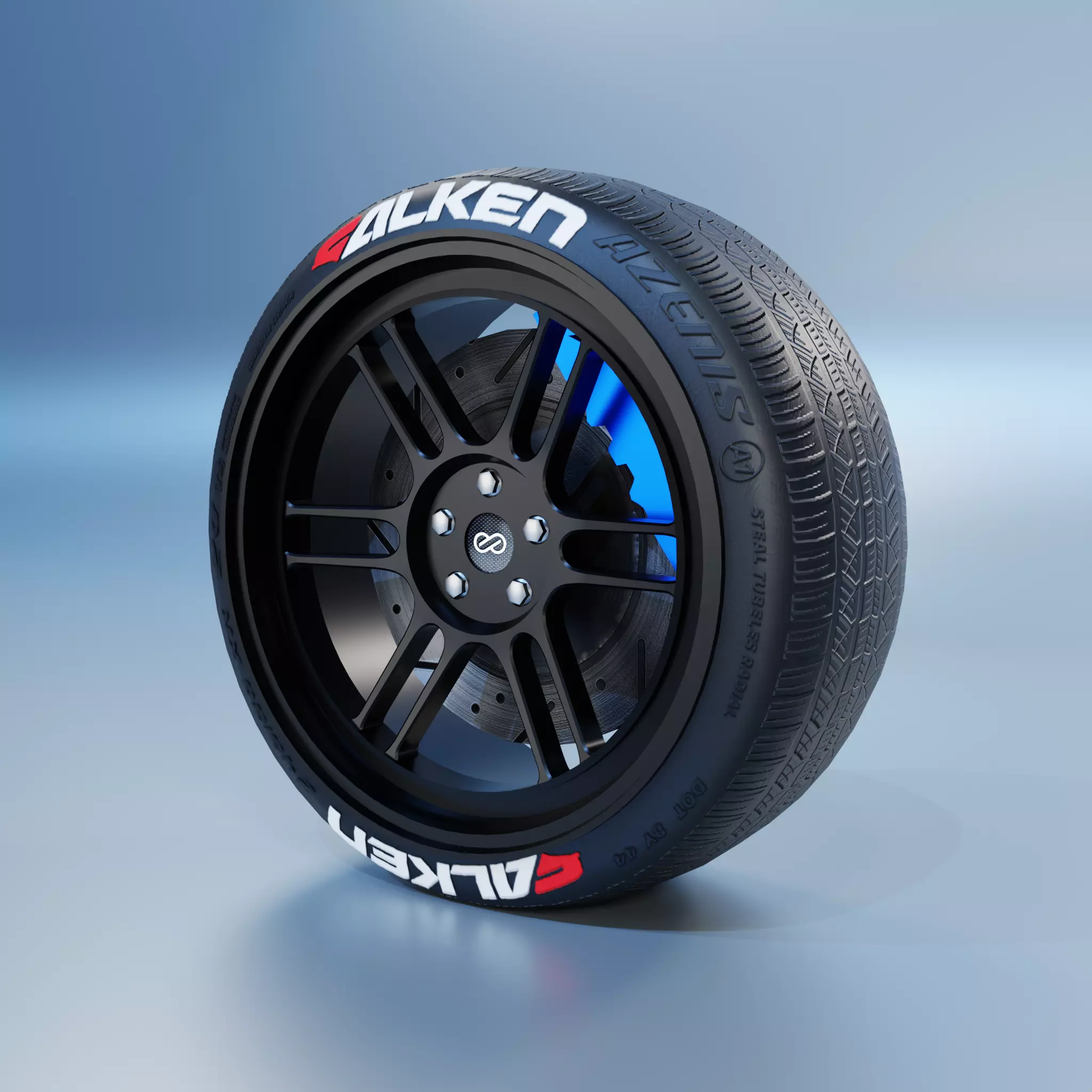 Enkei RPF1 Wheel Low-poly 3D model_0