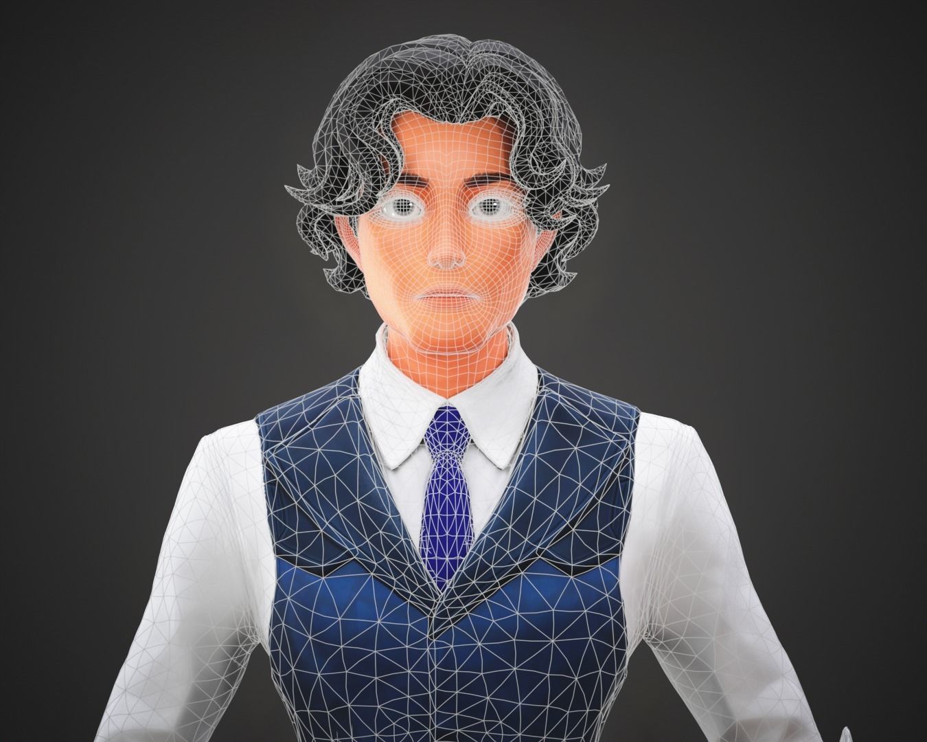 Stylized Cartoon Boy Tony Character Rigged Low-poly 3D model_13