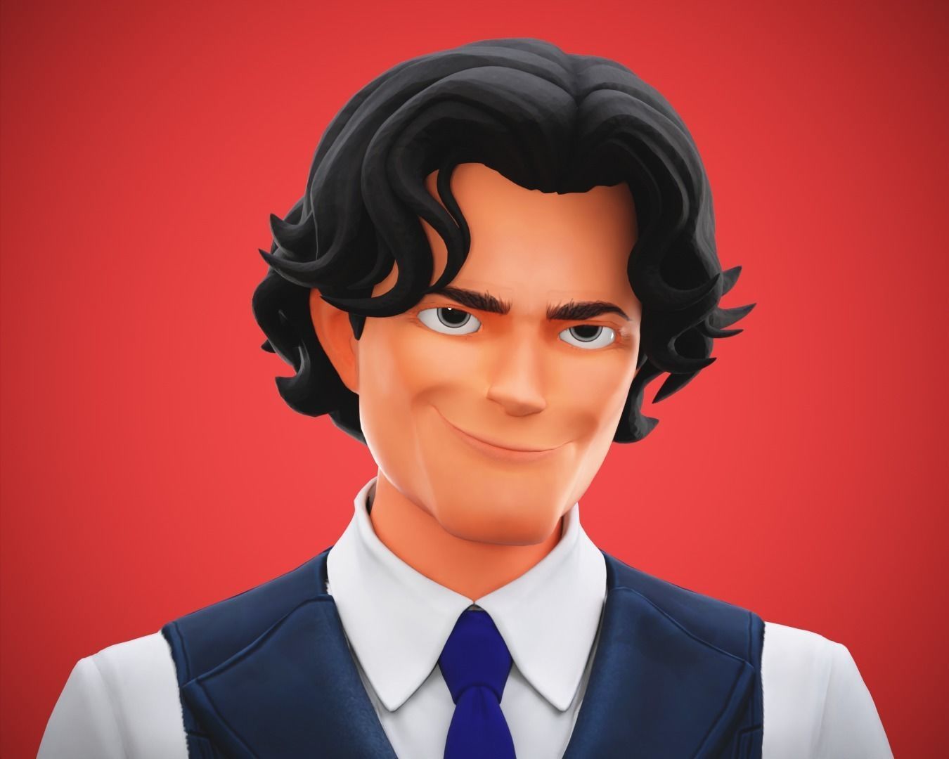 Stylized Cartoon Boy Tony Character Rigged Low-poly 3D model_15