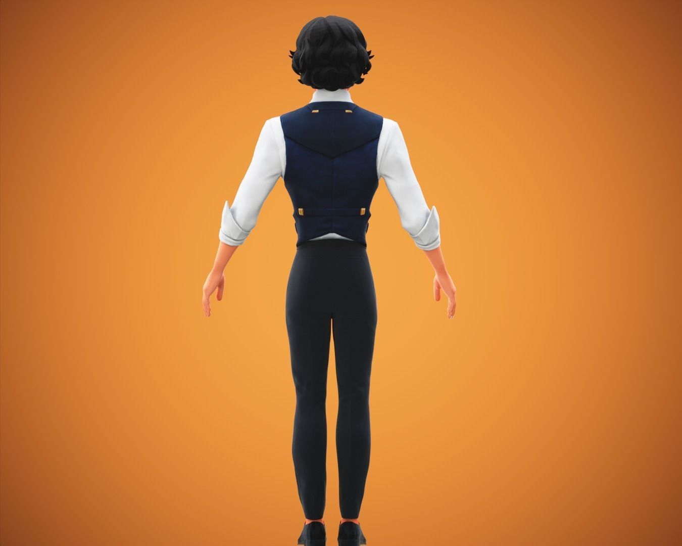 Stylized Cartoon Boy Tony Character Rigged Low-poly 3D model_8