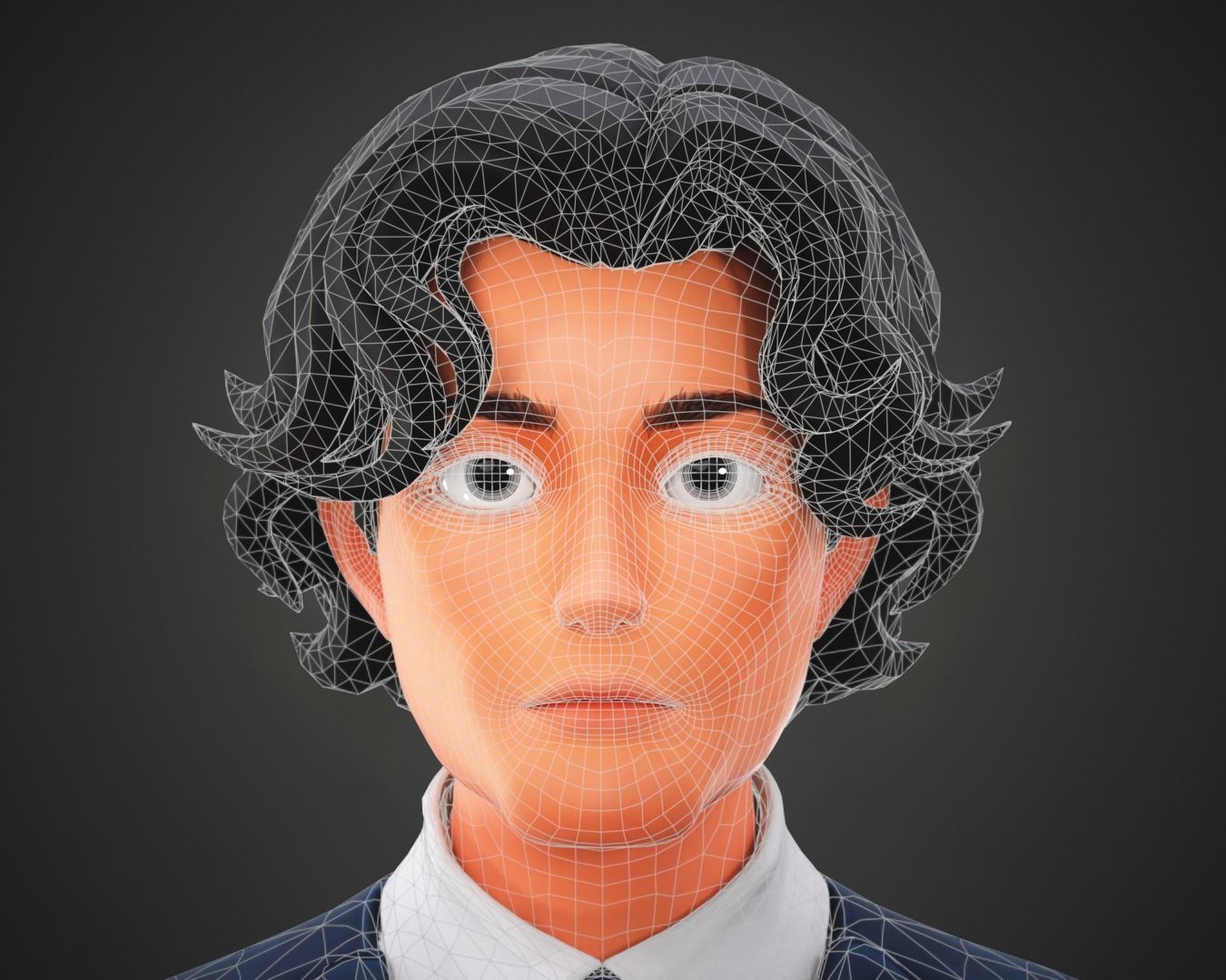 Stylized Cartoon Boy Tony Character Rigged Low-poly 3D model_12