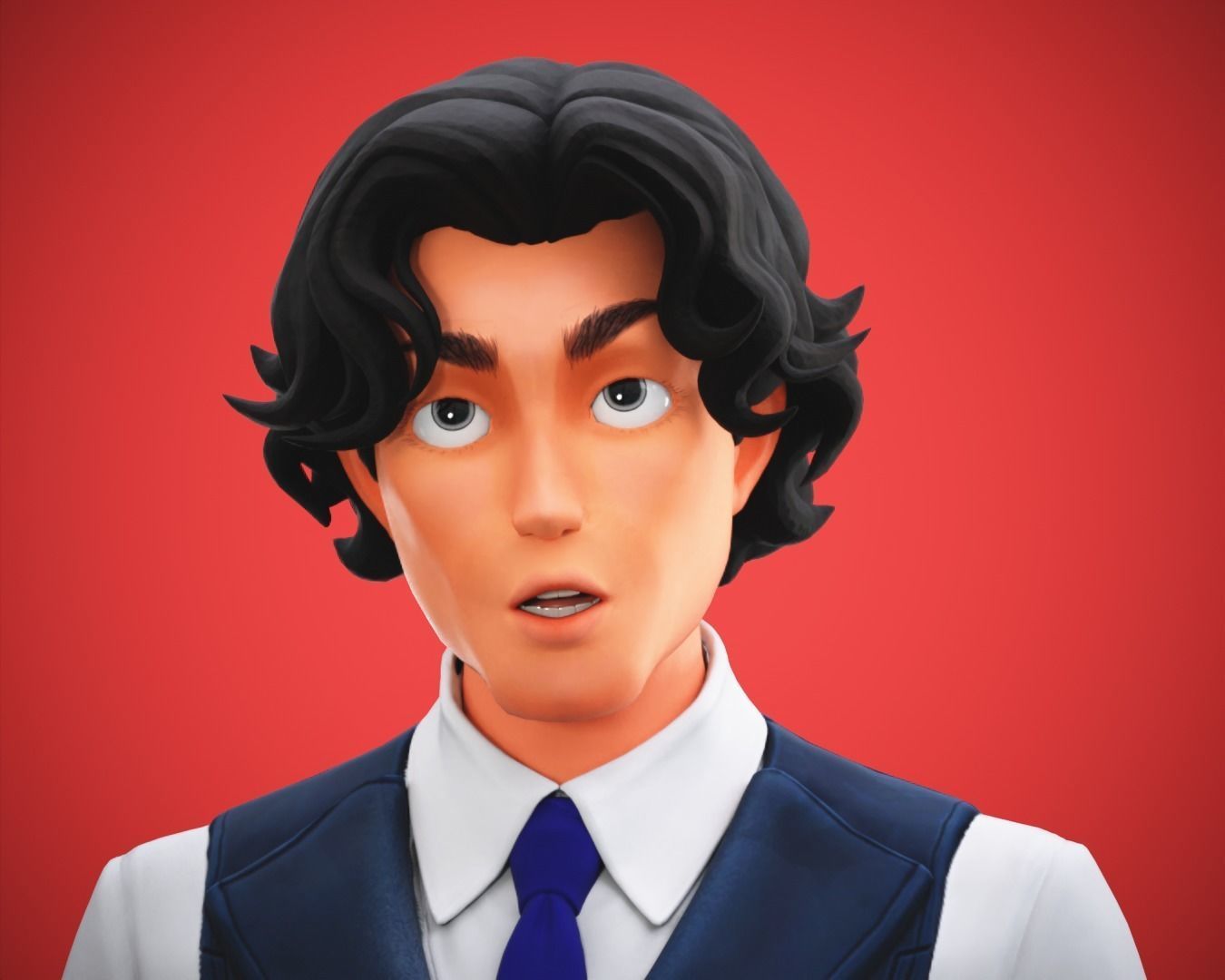 Stylized Cartoon Boy Tony Character Rigged Low-poly 3D model_16