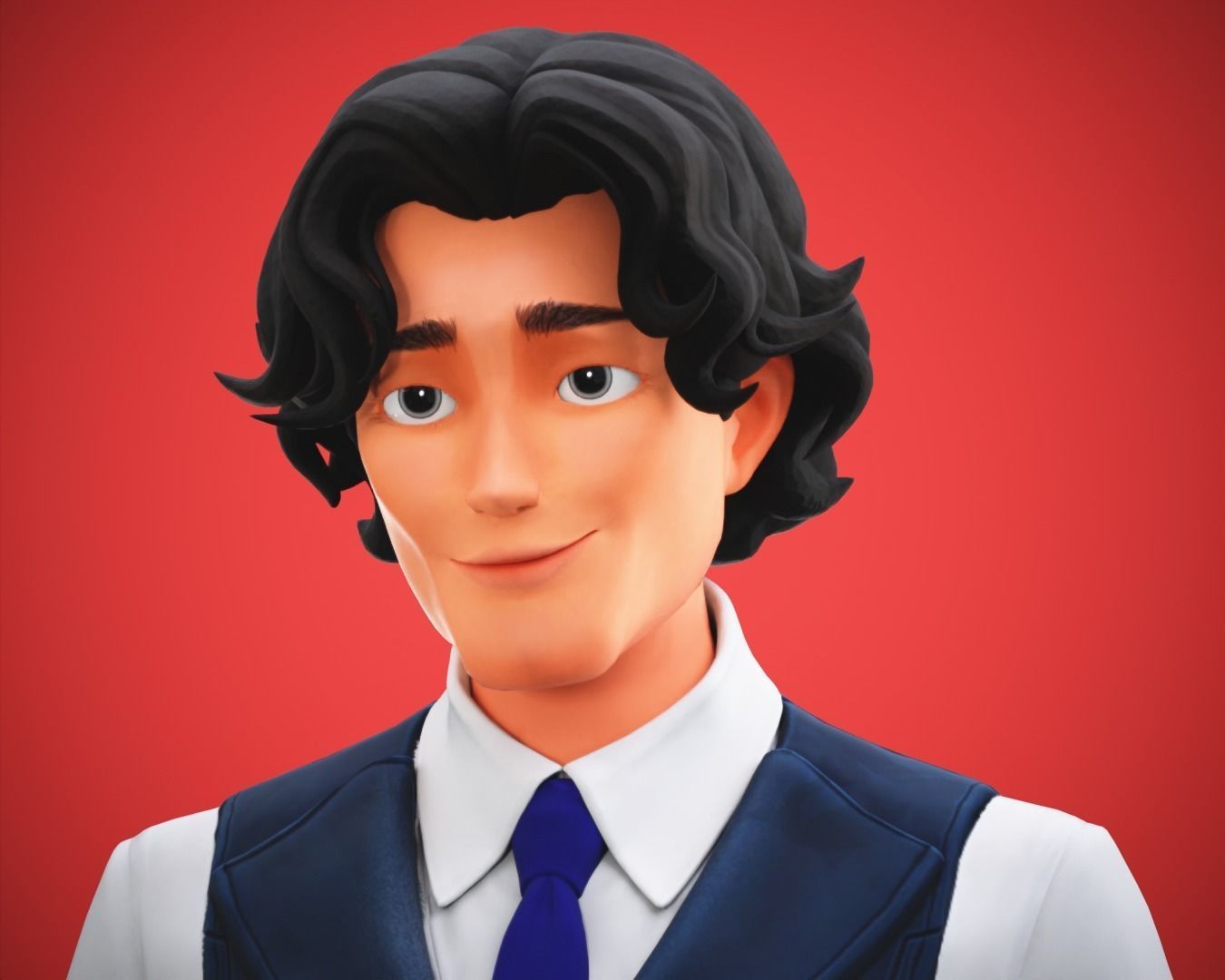 Stylized Cartoon Boy Tony Character Rigged Low-poly 3D model_19