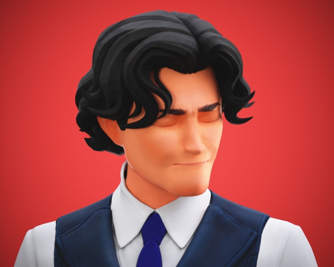 Stylized Cartoon Boy Tony Character Rigged Low-poly 3D model_18