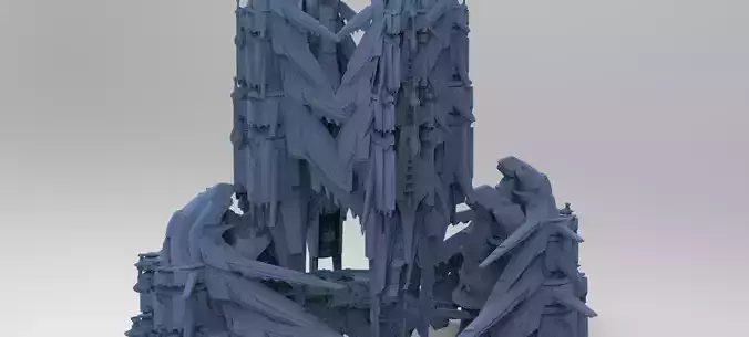 Sci-Fi Insectoid ship base collection 3 models