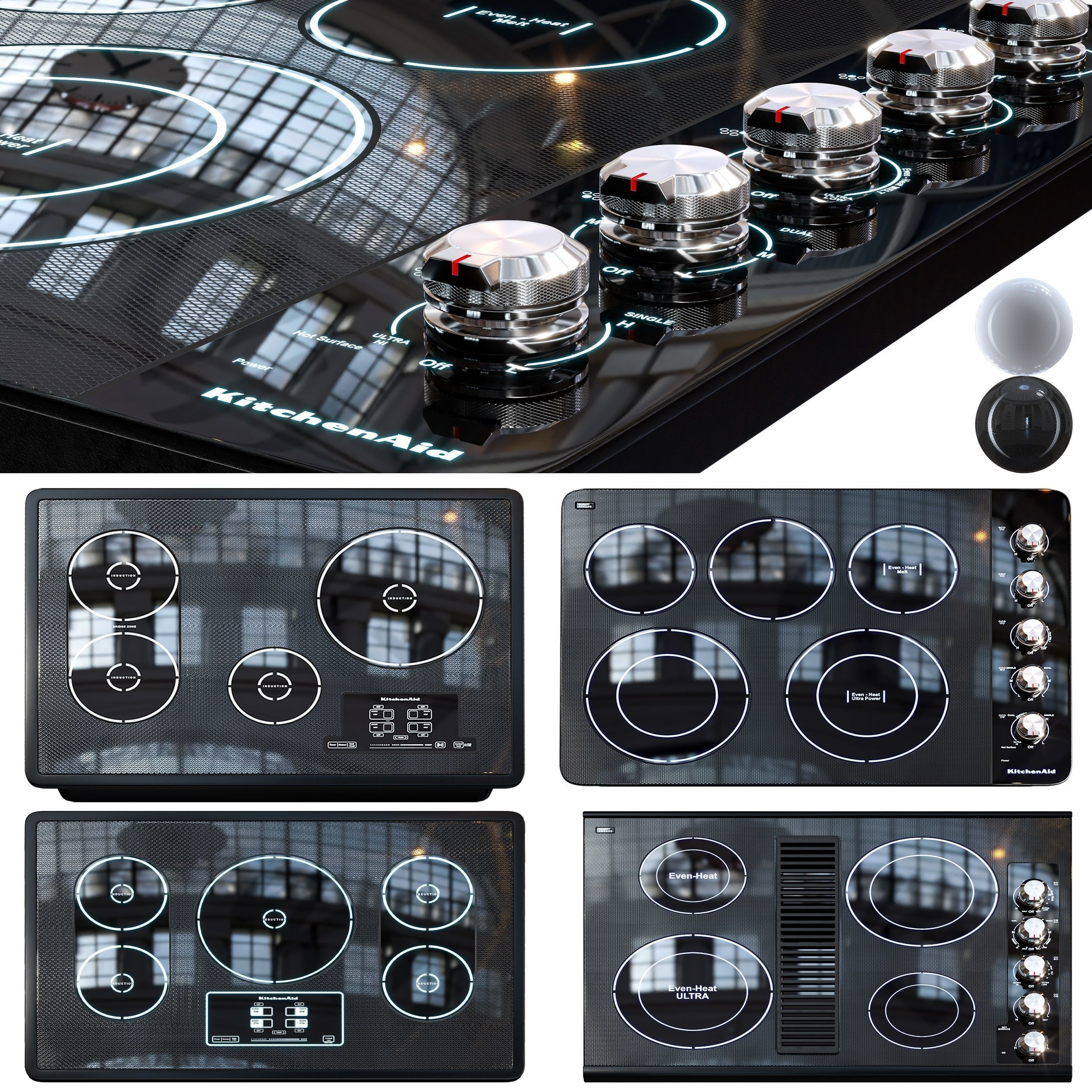 kitchenaid Induction Cooktop 3D model_15