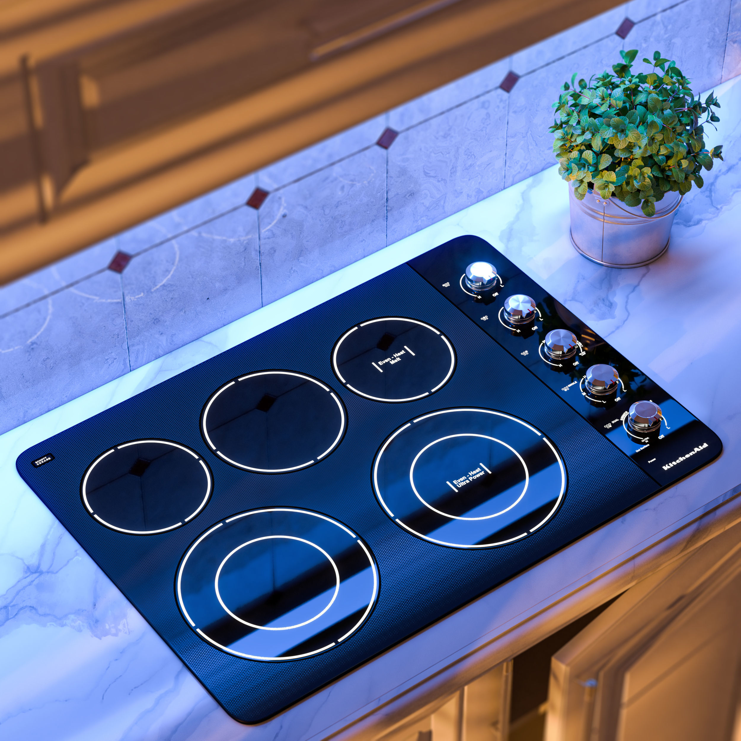 kitchenaid Induction Cooktop 3D model_2