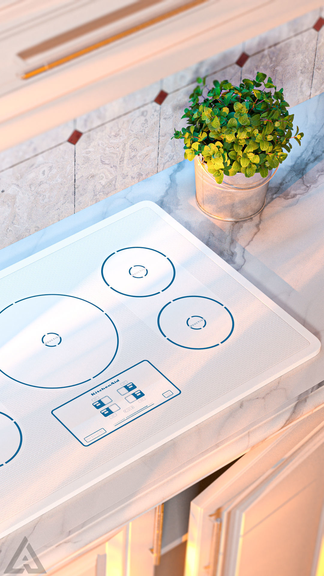 kitchenaid Induction Cooktop 3D model_20