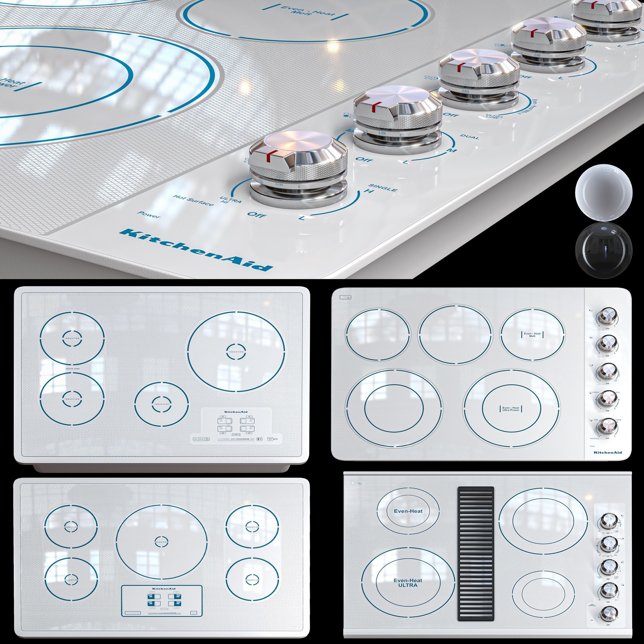 kitchenaid Induction Cooktop 3D model_16