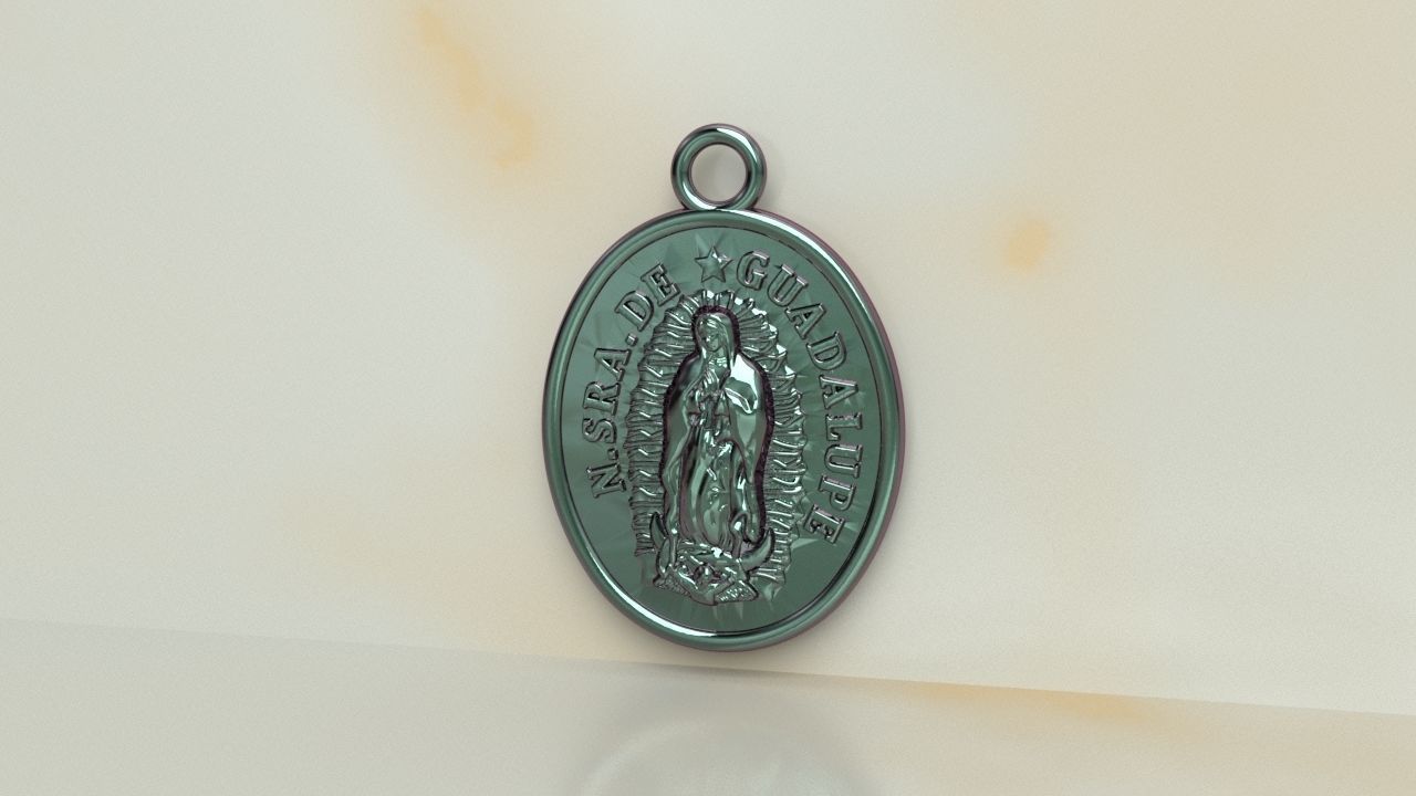 Our Lady of Guadalupe Medallion Set Virgin Mary Frame 3D print model_3