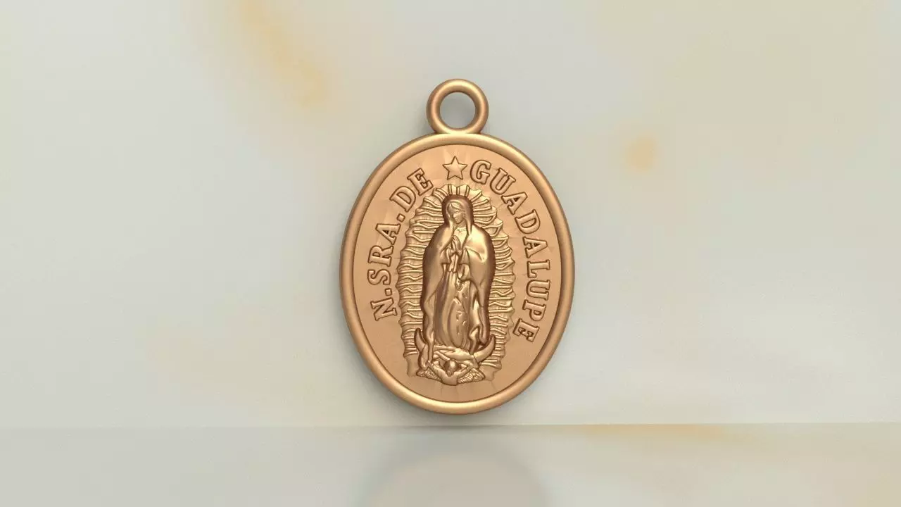 Our Lady of Guadalupe Medallion Set Virgin Mary Frame 3D print model_0