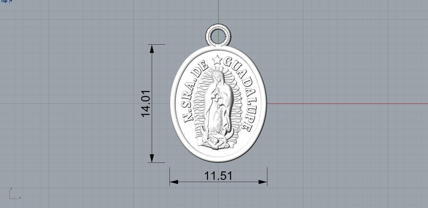 Our Lady of Guadalupe Medallion Set Virgin Mary Frame 3D print model_4