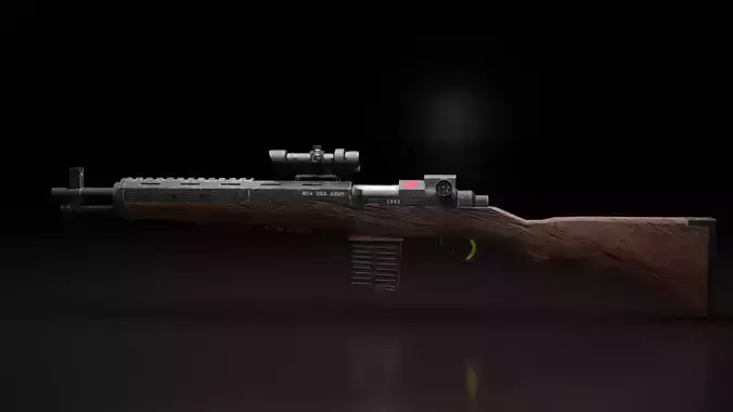 m14sniper rifle Free low-poly 3D model