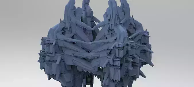 Sci-Fi Insectoid ship Architecture collection 3