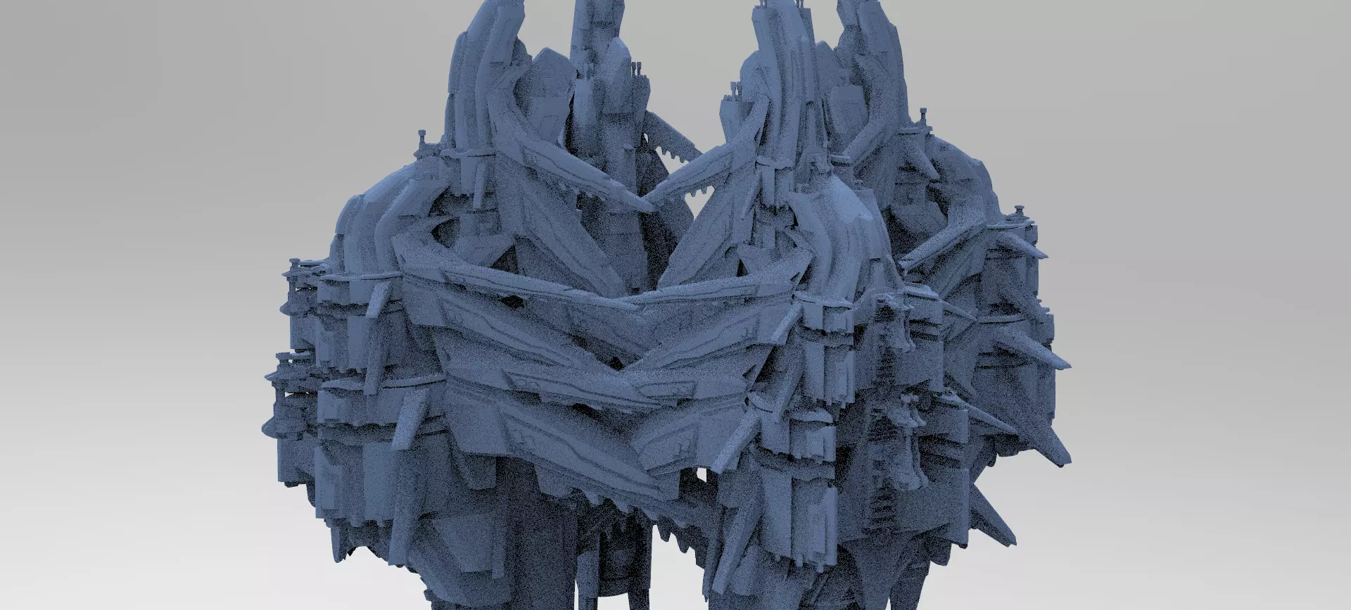 Sci-Fi Insectoid ship Architecture collection 3 3D model_0