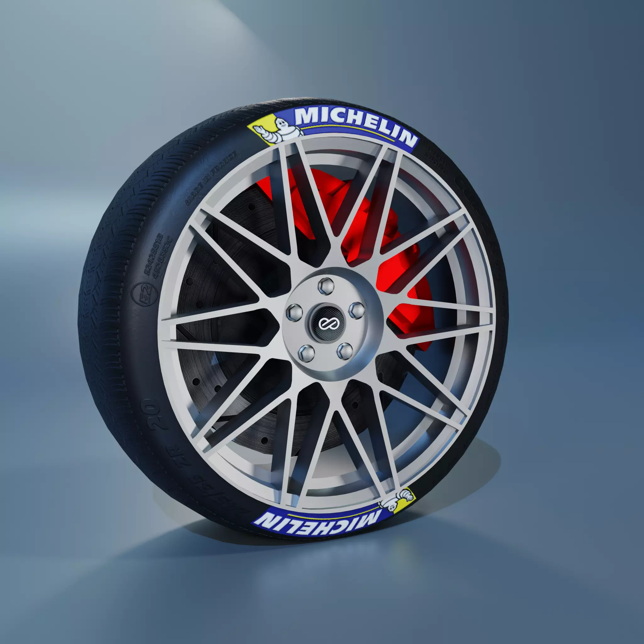 Enkei Tms Sport Wheel Low-poly 3D model_0