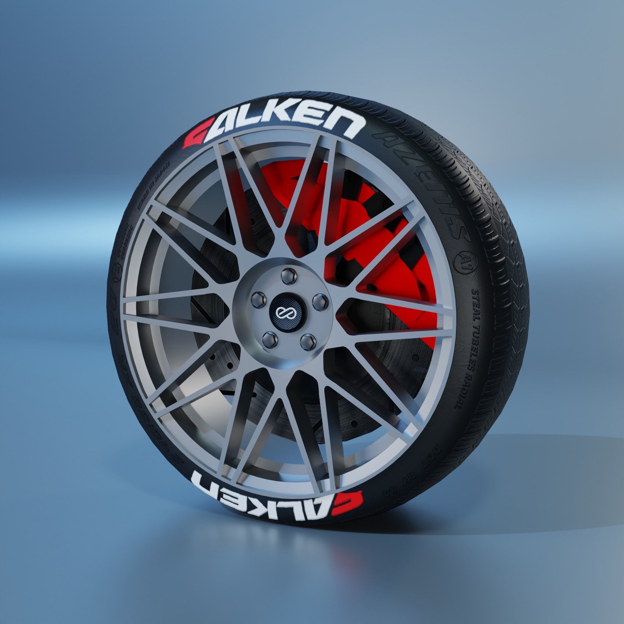 Enkei Tms Sport Wheel Low-poly 3D model_2