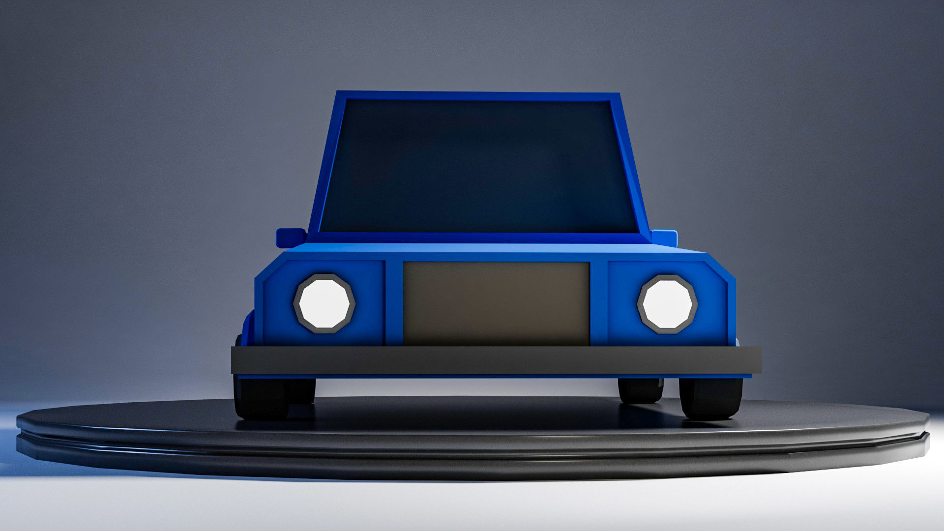 Cartoon Low Poly Car-poly 3D model Low-poly 3D model_1