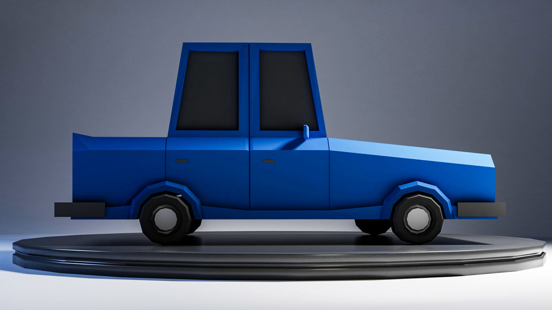 Cartoon Low Poly Car-poly 3D model Low-poly 3D model_2