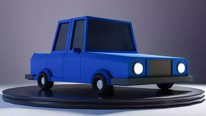 Cartoon Low Poly Car-poly 3D model