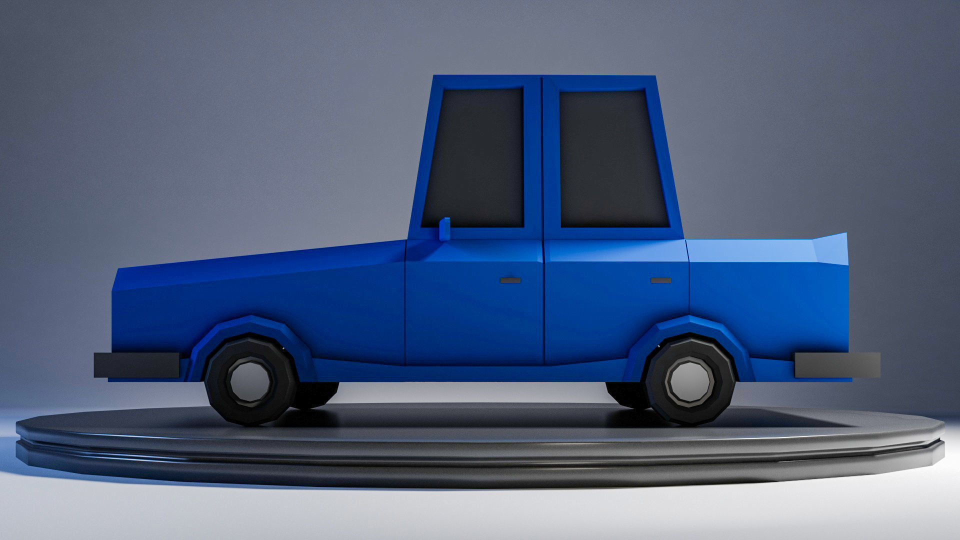Cartoon Low Poly Car-poly 3D model Low-poly 3D model_3