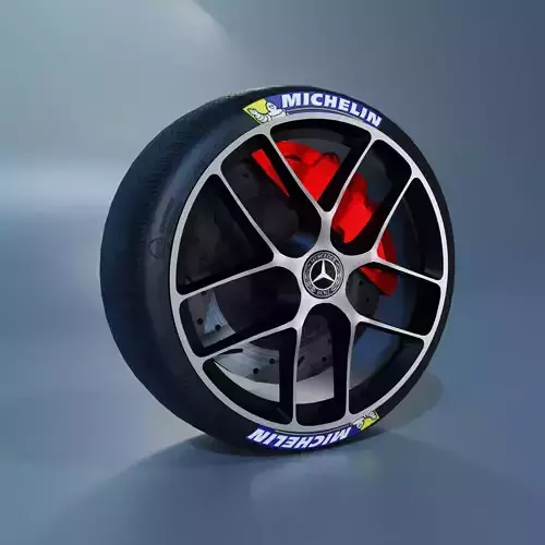 Mercedes Sport Wheel Low-poly 3D model