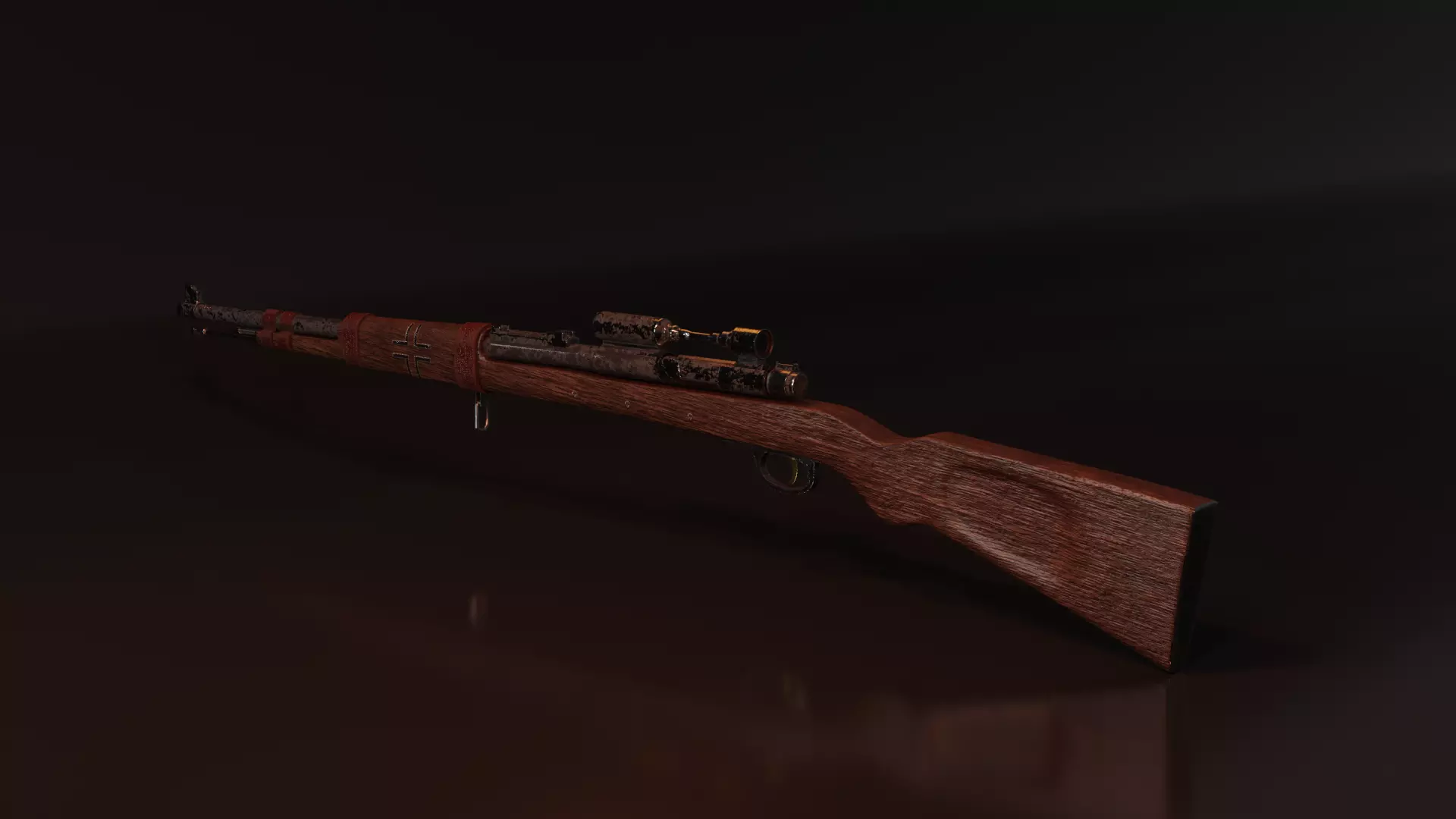 KAR98 wooden rifle Free 3D model