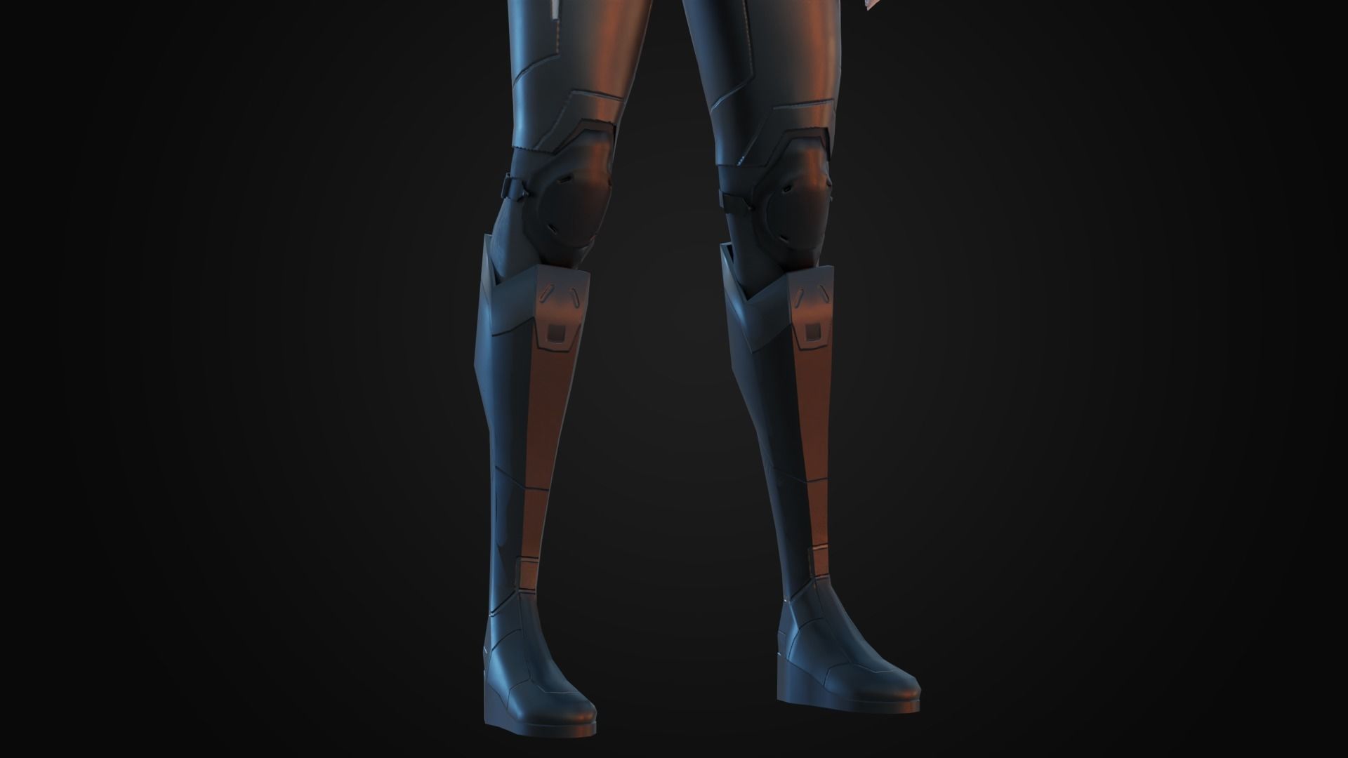 Futuristic Agent - Venus Low-poly 3D model_9