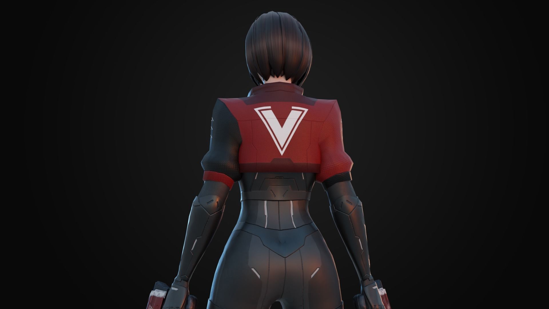 Futuristic Agent - Venus Low-poly 3D model_7
