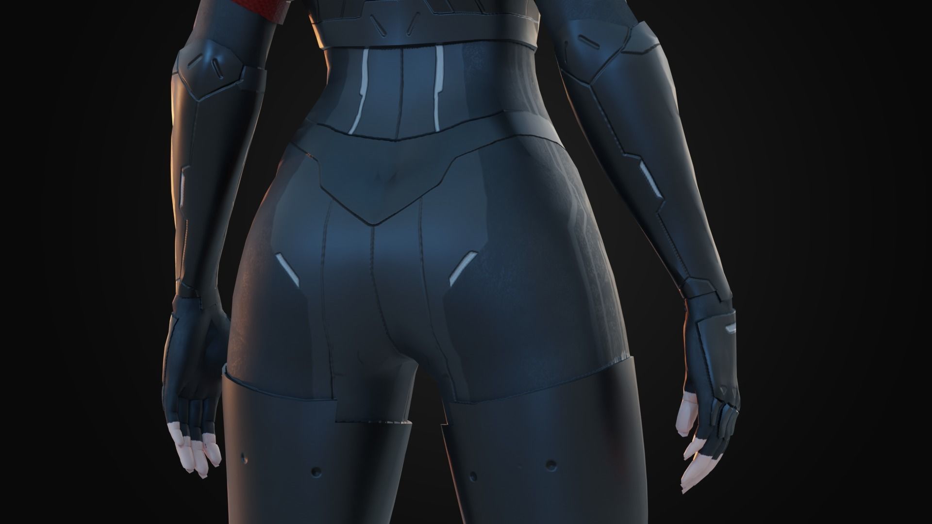 Futuristic Agent - Venus Low-poly 3D model_10