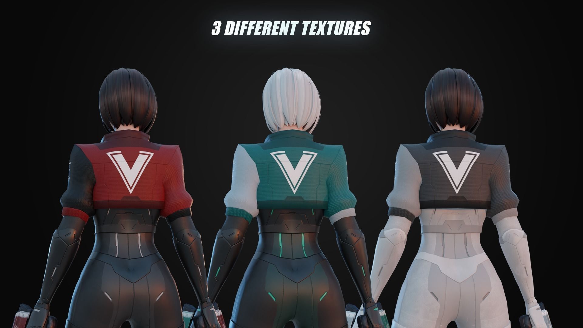 Futuristic Agent - Venus Low-poly 3D model_4