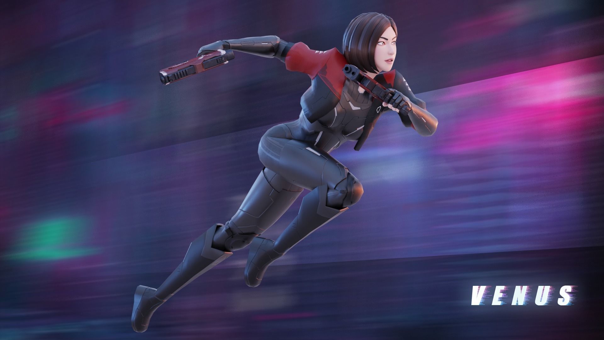 Futuristic Agent - Venus Low-poly 3D model_2